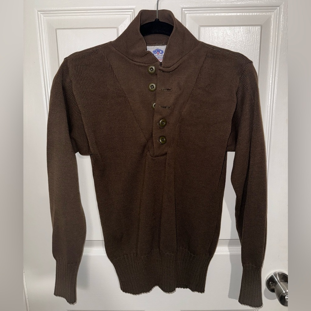 Vintage Brown DSCP Military Garrison Collection Sweater